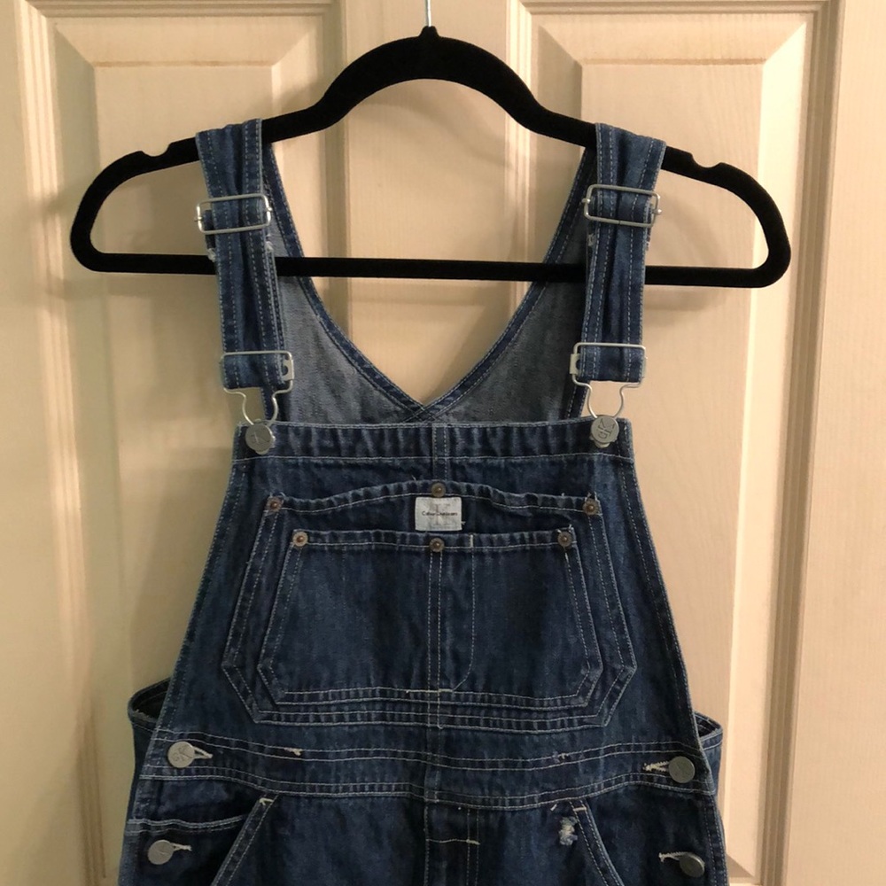 Medium to Dark Wash Calvin Klein Overalls